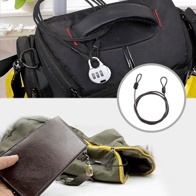 ⑥ สายเคเบิลเหล็กนิรภัยพร้อมกุญ - Cable Lock Flexible บทวิจารณ์และราคา