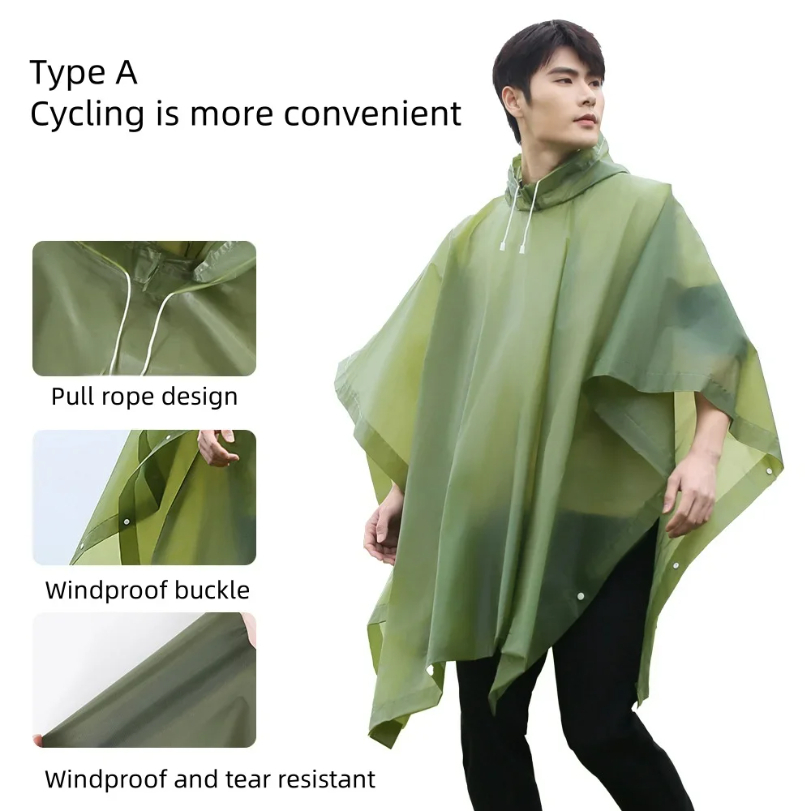 เสื้อกันฝนแบบใช้ซ้ําได้พร้อมสา - Commuting By Bike บทวิจารณ์และราคา