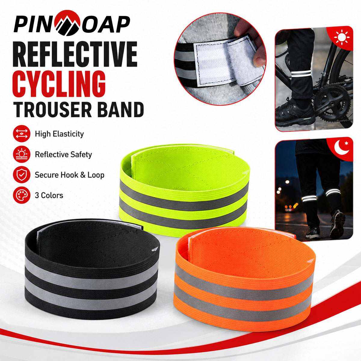 PINMOAP 1/2 ชิ้น สายรัดขาจักรย - Cycling Commuter Trousers บทวิจารณ์และราคา